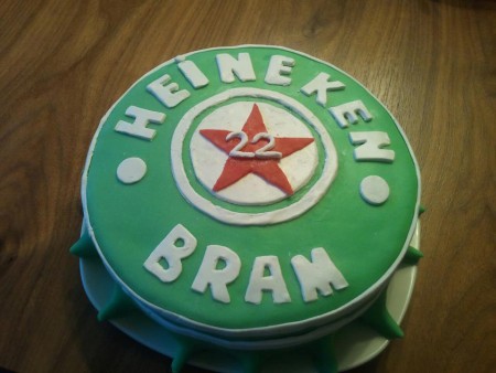 Heineken bierdop taart